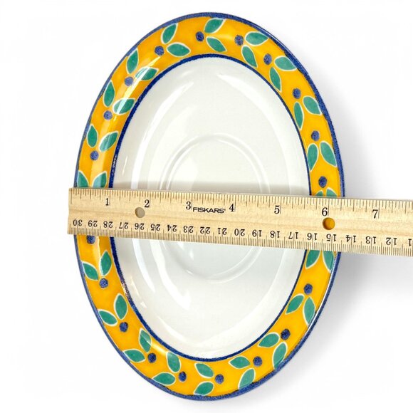 Royal Doulton Cabana Gravy Boat and Underplate Green Blue Yellow New - Picture 11 of 16